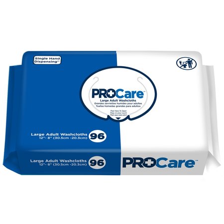 PROCARE Adult Wipe or Washcloth 8 x 12", PK 96 CRW-096